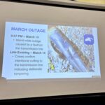Slide 1 .March Outage begins .shows damamged cable