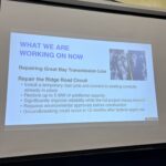 Slide 4. What We are Working on Now .Great Bay Amy H. Roberts phot of a slide at St. John WAPA meeting.